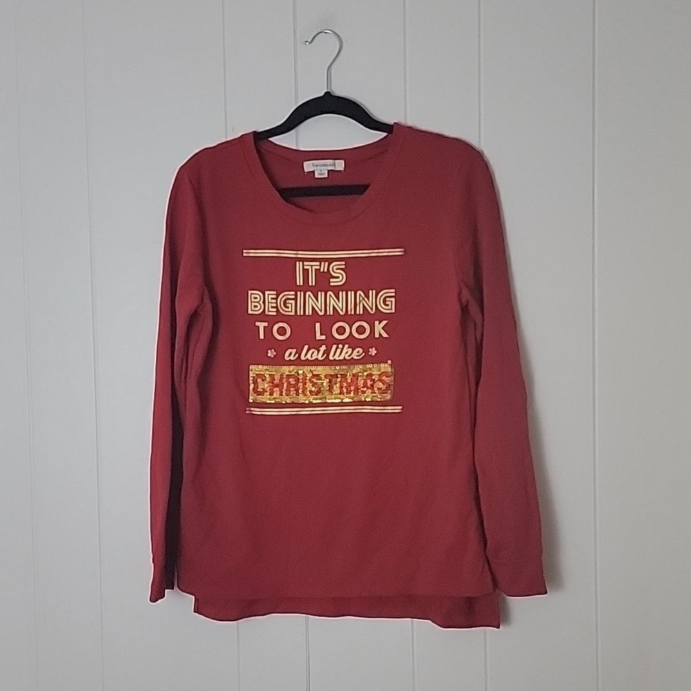 Christmas Cocktails sequin pullover